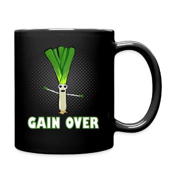 Lauch Fitness Biceps Gain Over Proverbe - Mug uni - noir - Droite