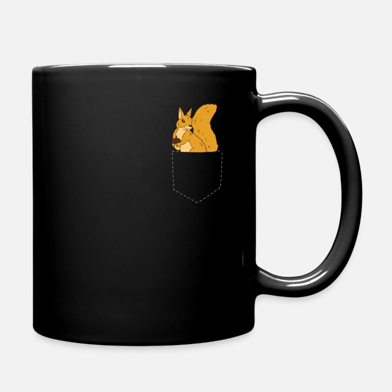 Eichhörnchen in der Tasche Niedliches Eichhörnchen - Tasse einfarbig - Schwarz