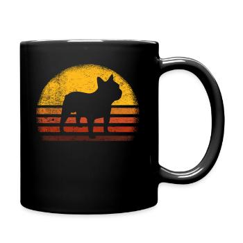 French Bulldog French Bulldog Retro - Full Colour Mug - black - Right