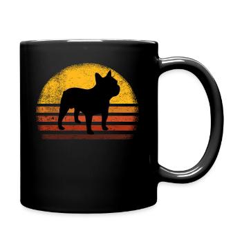 French Bulldog French Bulldog Retro - Full Colour Mug - black - Right