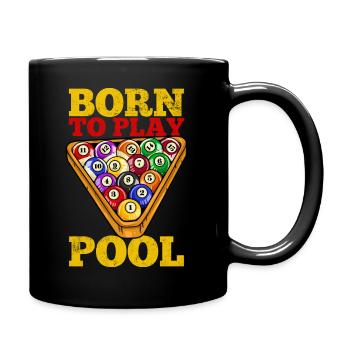 Pool player billiards - Full Colour Mug - black - Right