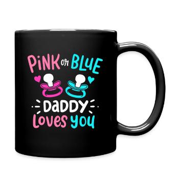 Gender Reveal Daddy Dad - Full Colour Mug - black - Right