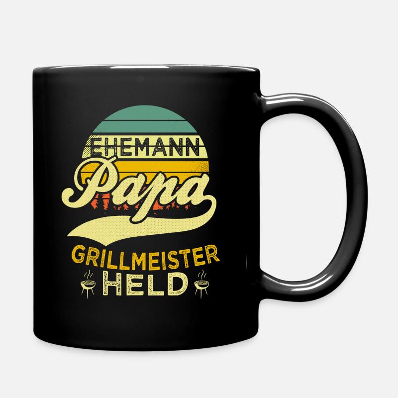 EHEMANN PAPA GRILLMEISTER HELD - Geschenkidee Papa - Tasse einfarbig - Schwarz