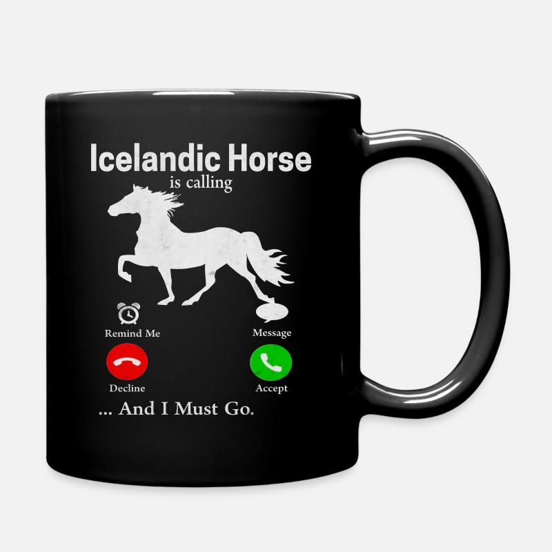 Cadeau Isi rôti de chevaux islandais - Mug uni - noir
