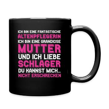 Altenpflegerin Mutter Schlager Mama Pflege - Tasse einfarbig - Schwarz - Rechts