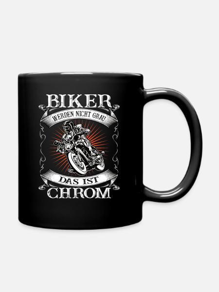 Biker hobby motorcycle gift - Full Colour Mug - black
