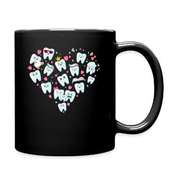 Zahnarzt - Tasse einfarbig - Schwarz - Rechts