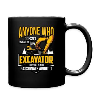 Excavator - Full Colour Mug - black - Right