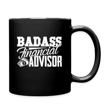 Finanzberater Badass Finanzberater - Tasse einfarbig - Schwarz - Rechts