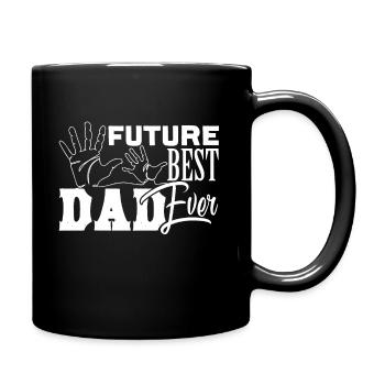 Vatertag Zukunft bester Vater aller Zeiten - Tasse einfarbig - Schwarz - Rechts