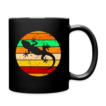 Lizard salamander gecko vintage - Full Colour Mug - black - Right