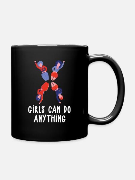 Frauenpower - Tasse einfarbig - Schwarz