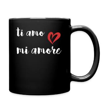 ti amo mi amore sarah - Tasse einfarbig - Schwarz - Rechts