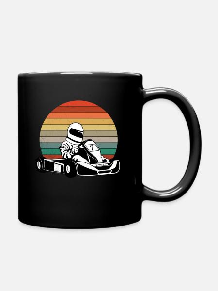 Go Cart Go Kart Fahrer - Tasse einfarbig - Schwarz