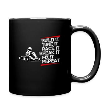Pilote Go Cart Go Kart - Mug uni - noir - Droite