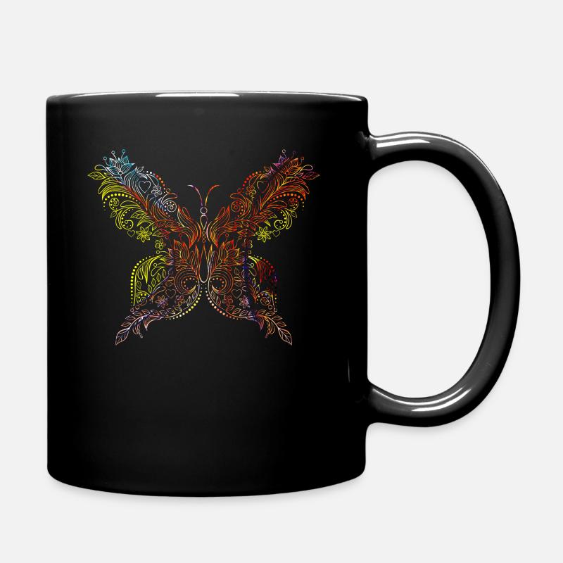 Schmetterling Tiere - Tasse einfarbig - Schwarz