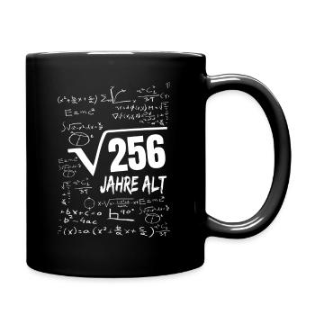 16 jahre alt 16. Geburtstag 256 Jahre Geschenk - Tasse einfarbig - Schwarz - Rechts
