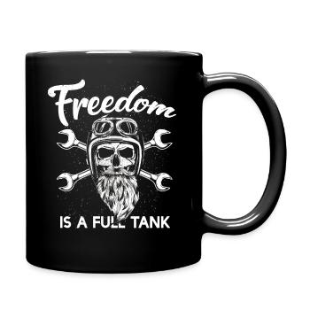 Biker Bike Bikerin Motorrad Chopper Motorcycle - Tasse einfarbig - Schwarz - Rechts