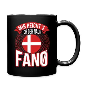 Fano Fanø Dänemark Urlaub Geschenk Denmark - Tasse einfarbig - Schwarz - Rechts