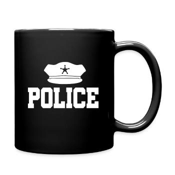 police - Mug uni - noir - Droite