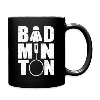 badminton - Full Colour Mug - black - Right