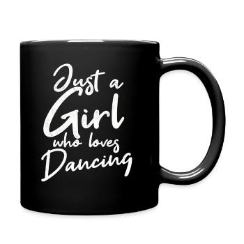 Juste une fille qui aime danser - Mug uni - noir - Droite