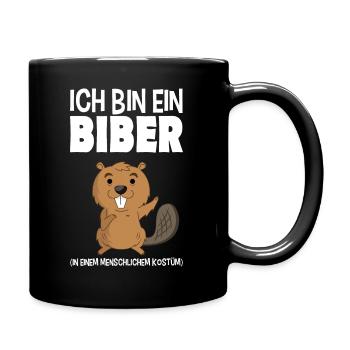 Biber Nagetier Zoo Kostüm lustiges Geschenk - Tasse einfarbig - Schwarz - Rechts