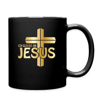 Jesus Christ faith Christians - Full Colour Mug - black - Right