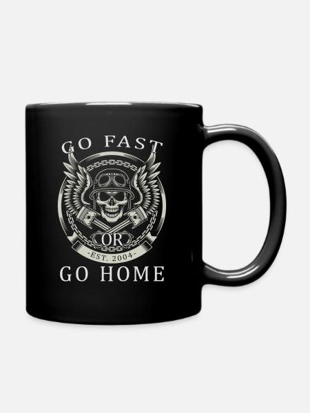 Biker Bike Bikerin Motorrad Chopper Motorcycle - Tasse einfarbig - Schwarz