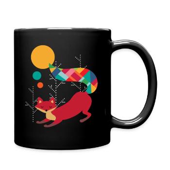 Dream Catcher Fuchs Indianistik Inder Indianer Tot - Tasse einfarbig - Schwarz - Rechts
