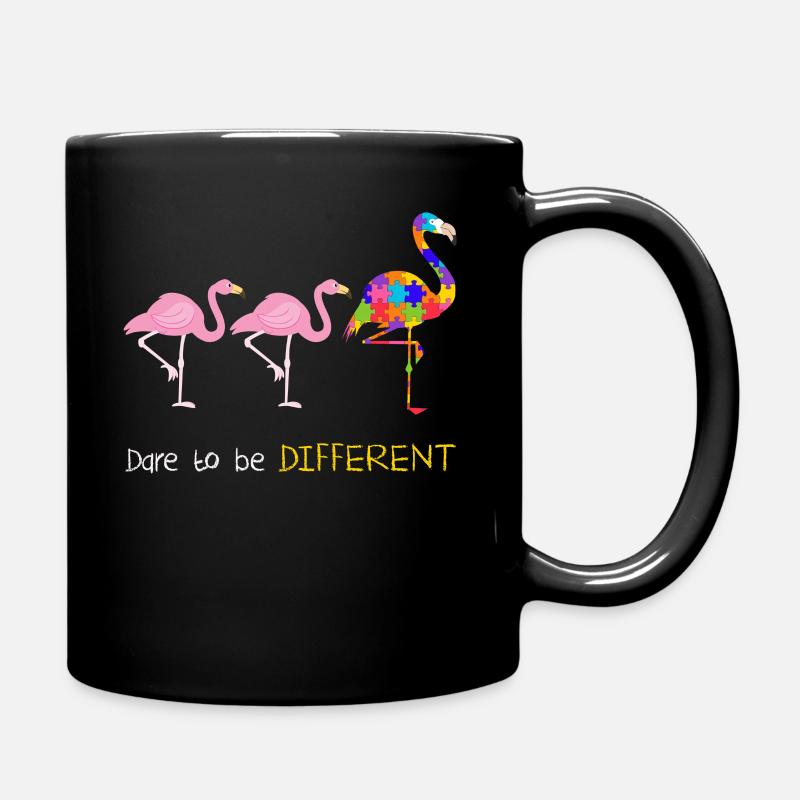 Dare to Be Different Awareness Autismus Bewusstse - Tasse einfarbig - Schwarz