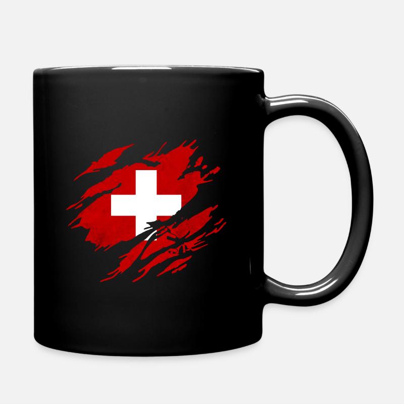 Drapeau suisse - Mug uni - noir