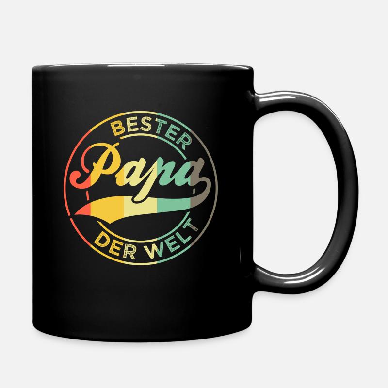 Bester Papa der Welt - Tasse einfarbig - Schwarz