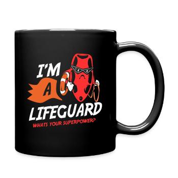 Nageur sauveteur - Mug uni - noir - Droite