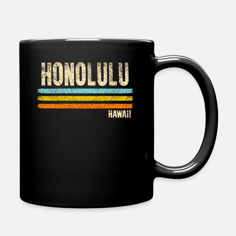 Honolulu Hawaii - Tasse einfarbig - Schwarz