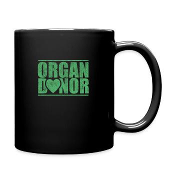 Organ donation - Full Colour Mug - black - Right