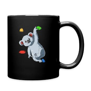Koala drôle sur le mur d'escalade - Sport d'escalade - Mug uni - noir - Droite