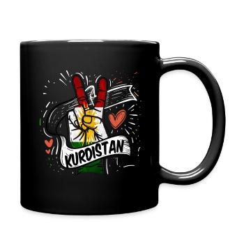 Kurdistan Kurde Kurden Geschenk azadi Rojava irak - Tasse einfarbig - Schwarz - Rechts