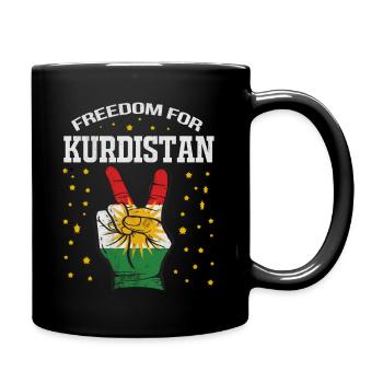 Kurdistan Kurde Kurden Geschenk azadi Rojava irak - Tasse einfarbig - Schwarz - Rechts