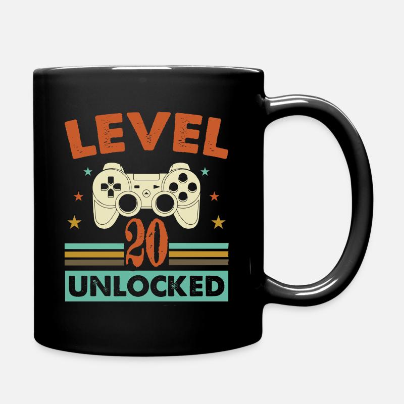 20e anniversaire cadeau de joueur débloqué de niveau 20 - Mug uni - noir
