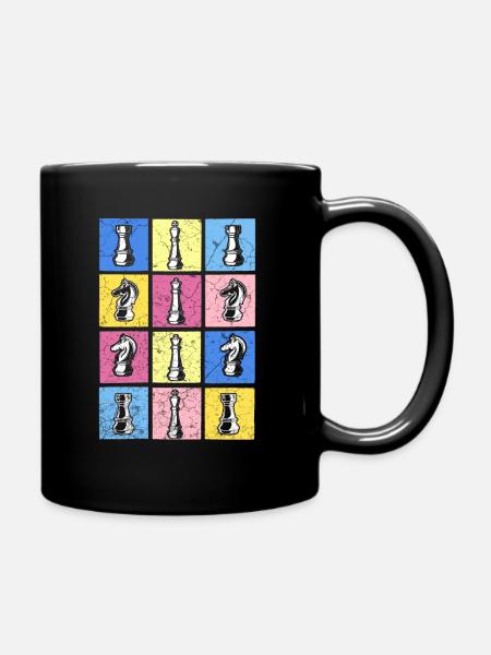 Schach - Tasse einfarbig - Schwarz