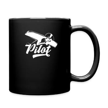 Pilot - Tasse einfarbig - Schwarz - Rechts