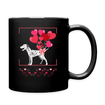 Dalmatiner - Tasse einfarbig - Schwarz - Rechts