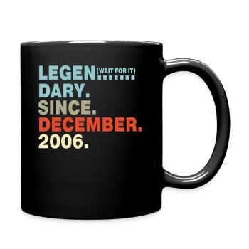 Funny saying for 14th birthday born in 2006 - Full Colour Mug - black - Right