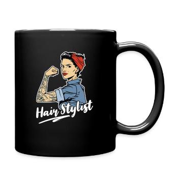 Hair Stylist Barber - Tasse einfarbig - Schwarz - Rechts
