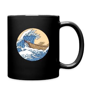 Kanagawa Big Wave Japan - Full Colour Mug - black - Right