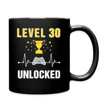Level 30 Unlocked Funny Video Gamer 30th Birthday - Mug uni - noir - Droite