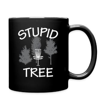 Stupid Tree Disc Golf Frisbee Funny Golfers Disc G - Full Colour Mug - black - Right