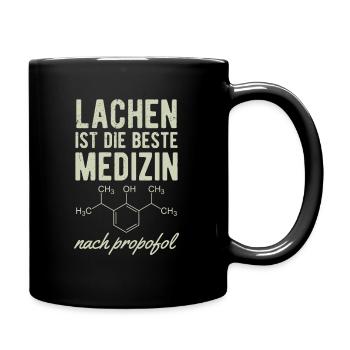 Anästhesiologe Krankenschwester Anästhesist - Tasse einfarbig - Schwarz - Rechts