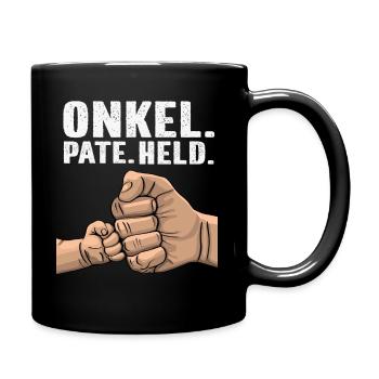 Onkel, Pate, Held, T Shirt, Geschenk - Tasse einfarbig - Schwarz - Rechts